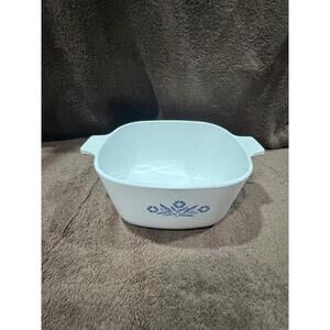 Vintage 1 3/4 qt Corning Ware Blue Cornflower Sunflower